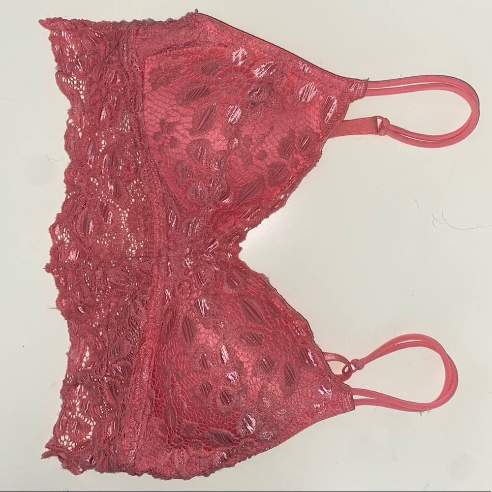 xoxo floral coral bralette